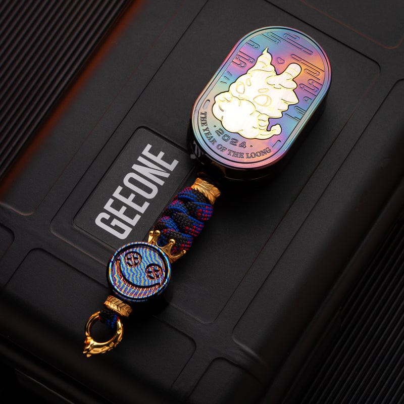 HE EDC Fidget Slider Ling Yun 3.0 Set / Ling Yun Oil Slick Zirconium+mokuti smile bead braiding kit