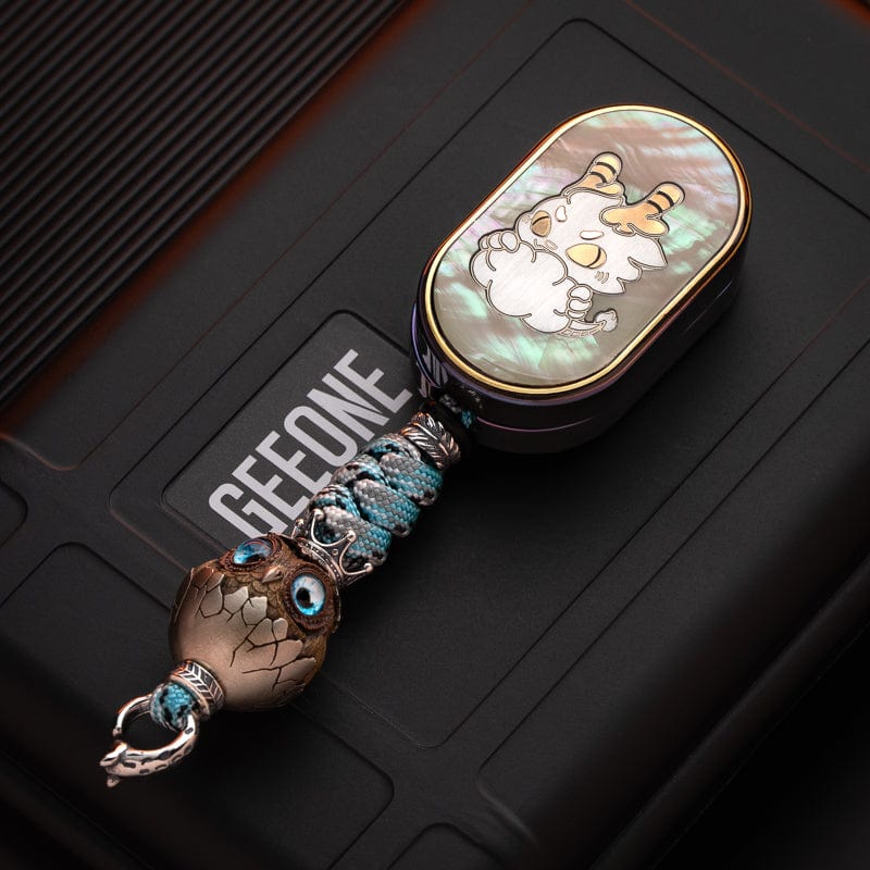 HE EDC Fidget Slider Ling Yun 3.0 Set / Ling Yun Oil Slick Zirconium-white shell braiding kit