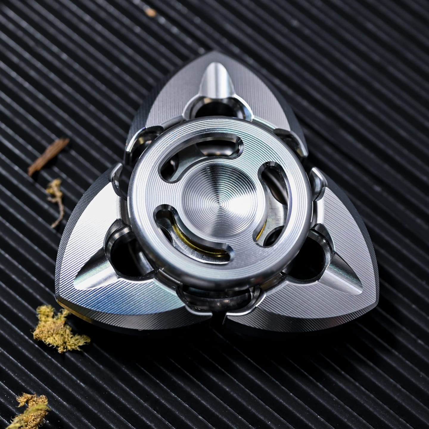 HE EDC Fidget Spinner Shadow Spinner Stainless Steel-CD pattern (mini)