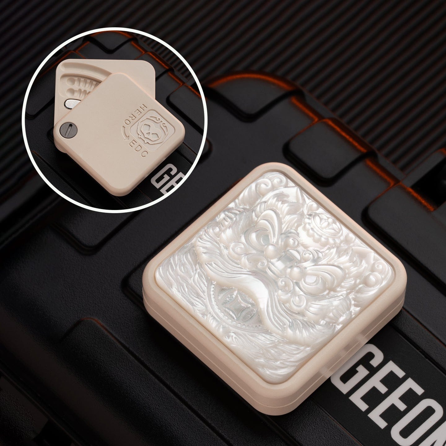 HERO 只禁优惠代码 Square Slider PEEK-white+mother of pearl-dense track