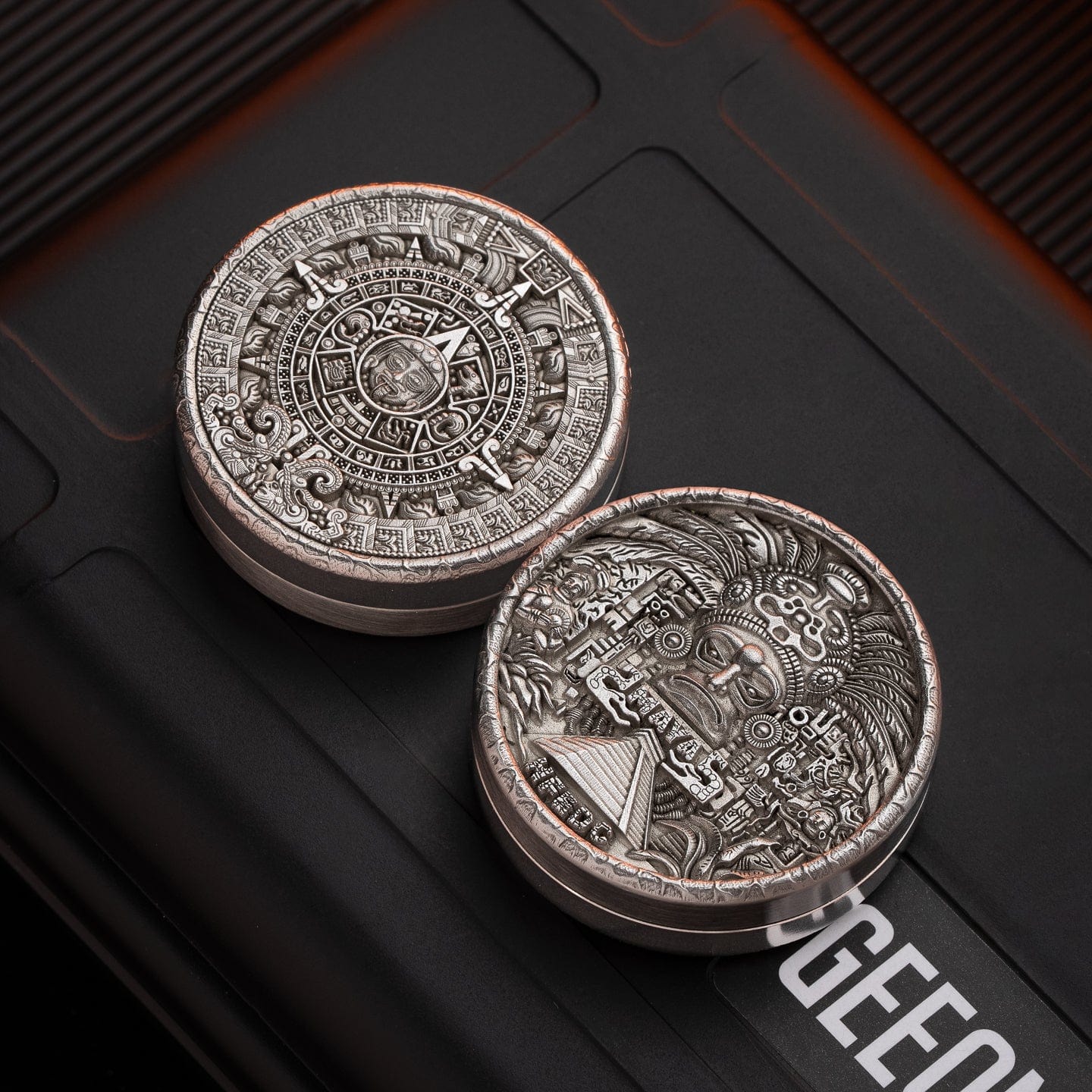 HF EDC 只禁优惠代码 Ding Ding Coin Engraved 316L Stainless Steel-Maya Relic