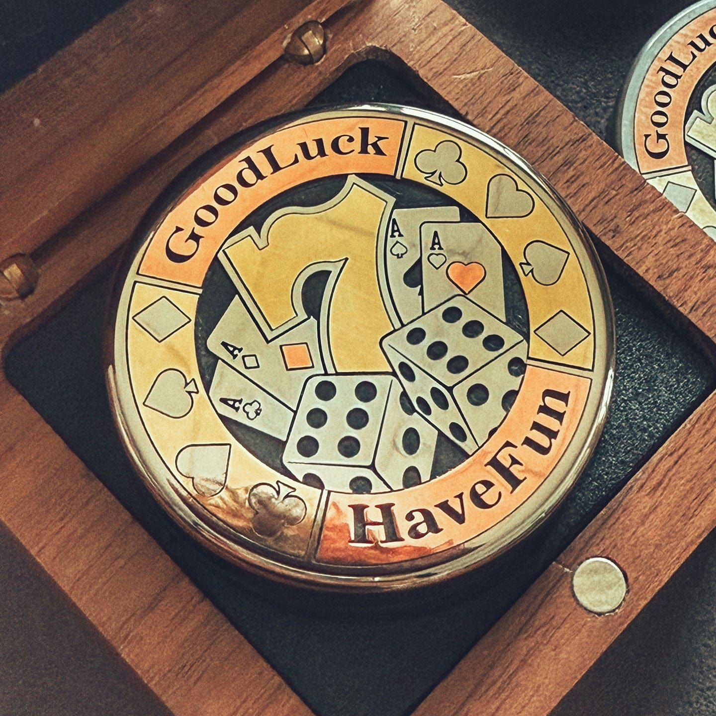 HF EDC 只禁优惠代码 Ding Ding Coin Polished 705 Zirconium-good luck