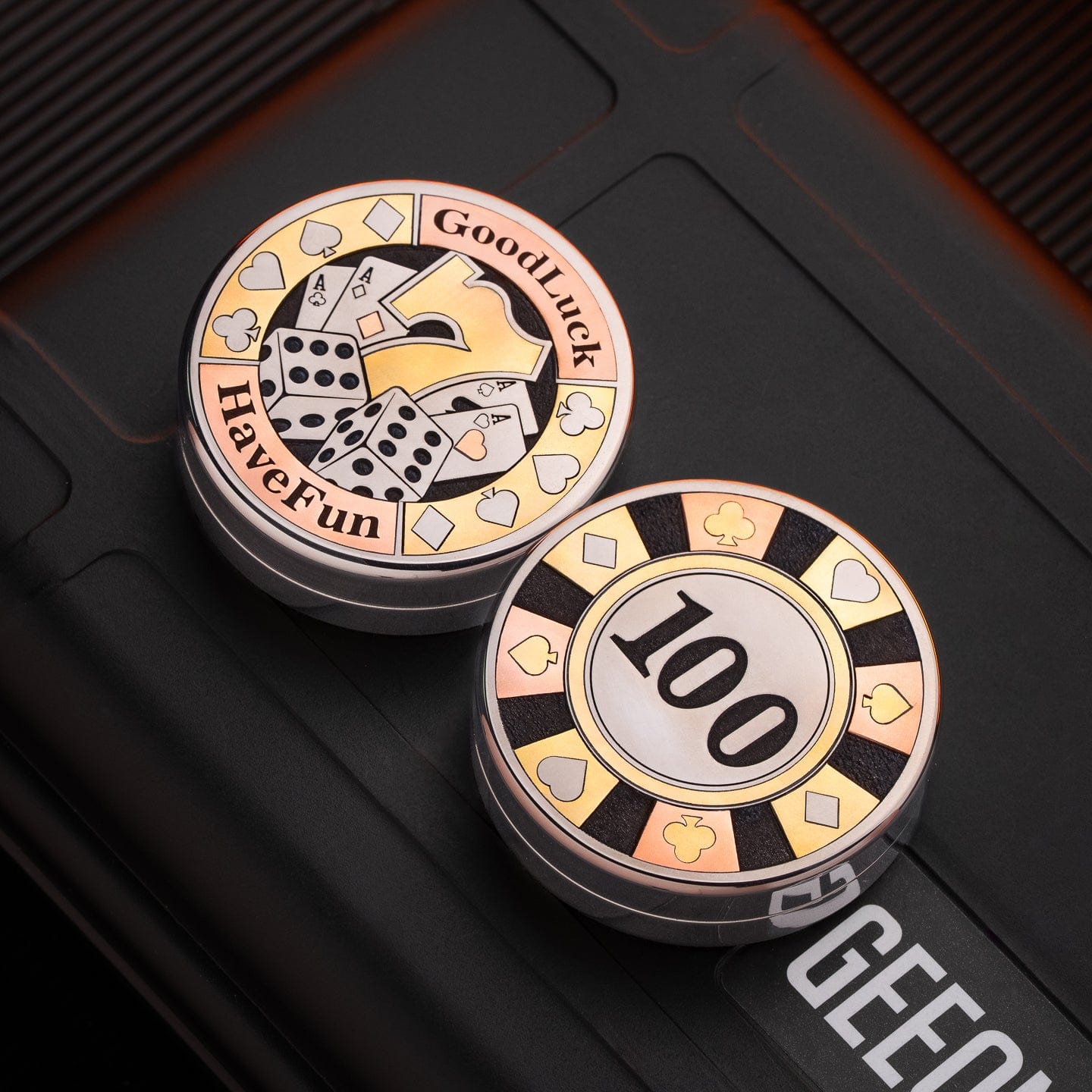 HF EDC 只禁优惠代码 Ding Ding Coin Polished 705 Zirconium-good luck