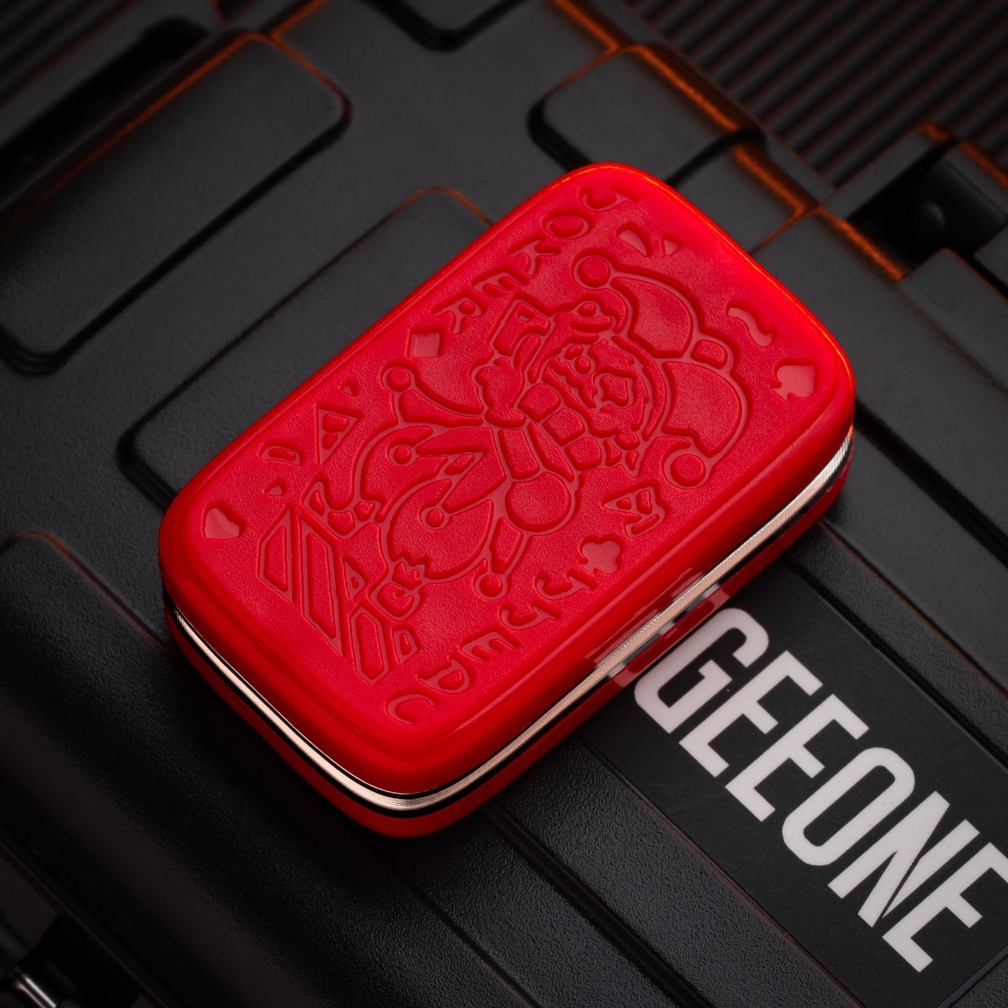 JJ EDC 只禁优惠代码 Joker Floating Slider Stainless Steel+ABS (red)