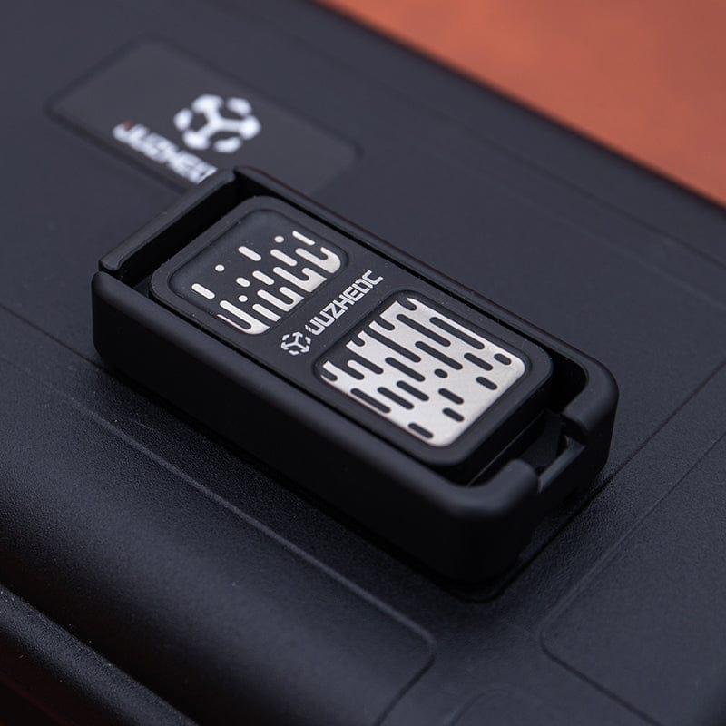 JUZHEDC Fidget Slider POP UP Blackened Stainless Steel (2.0 version)