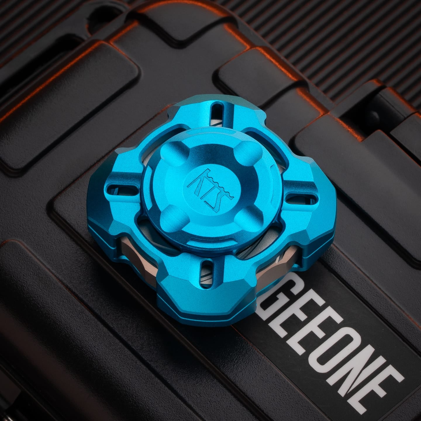 KTS Fidget Spinner M4 Tenon Mini Spinner Aluminum/Stainless Steel-blue (ships in 7 days)