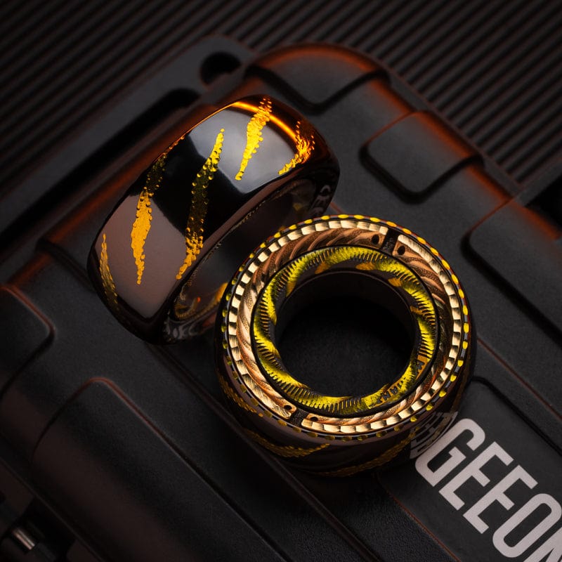 LAUTIE 只禁优惠代码 Mechanic-C Regular Purchase / Mechanic-C (Zr/Br/Zr) black& golden hammered carving