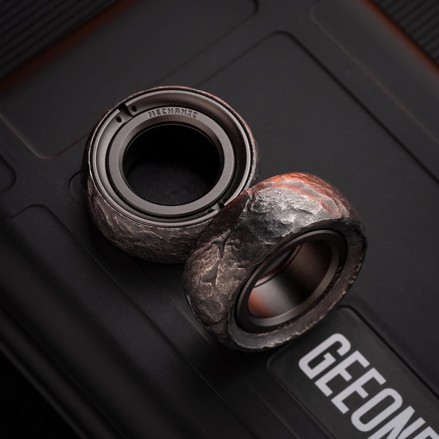 LAUTIE 只禁优惠代码 Mechanic-C Stainless Steel-Stone Texture Engraving (custom version)