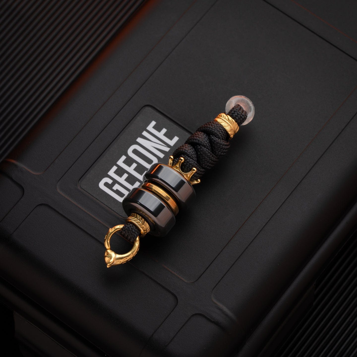 LAUTIE 只禁优惠代码 “Resistor” Lanyard Bead Separated Braiding Kit / Brass-Center Column+Polished Zirconium-Outer Ring 2pcs