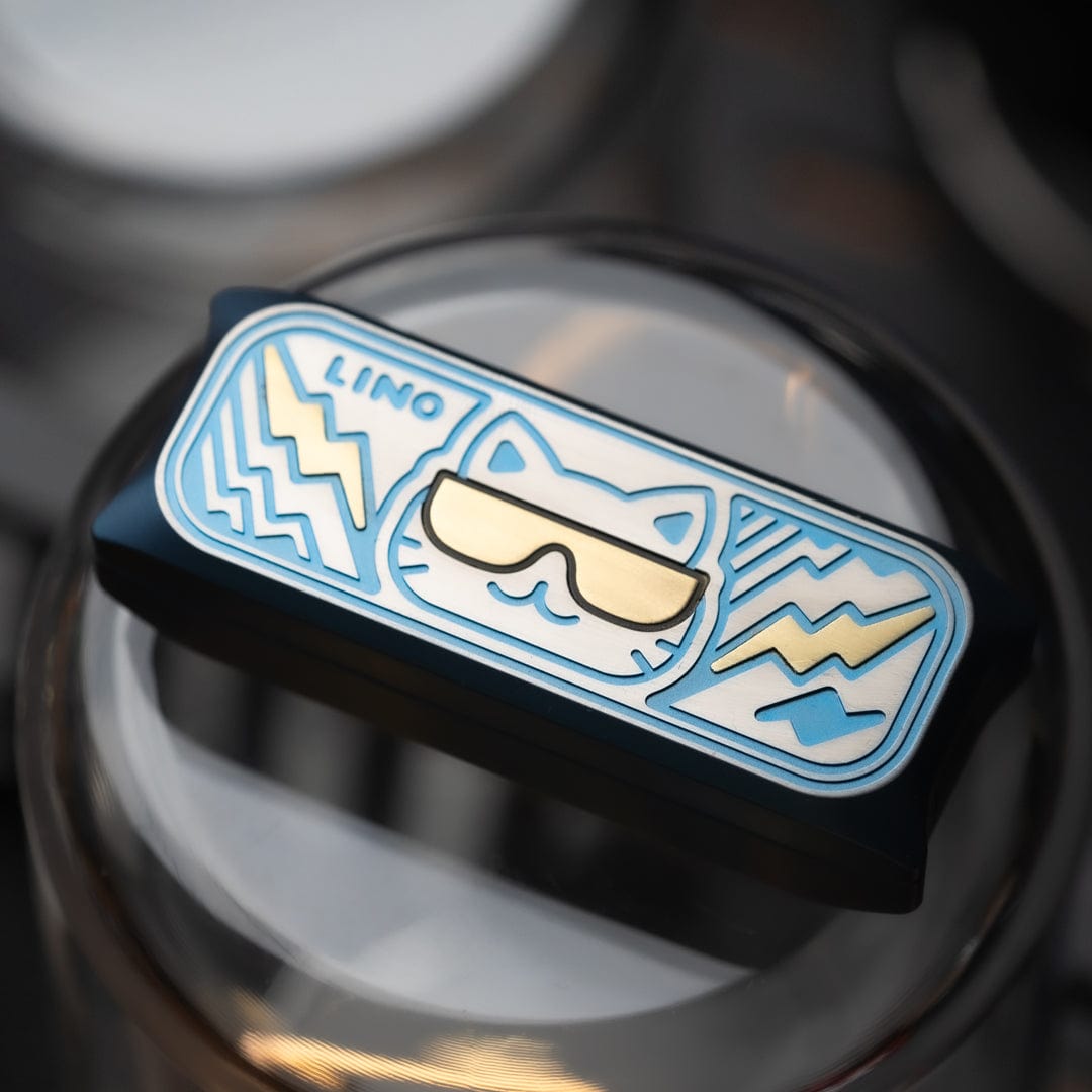 LINO EDC Fidget Slider LIMBO Mechanical Slider Titanium blue (ships in 5 days)