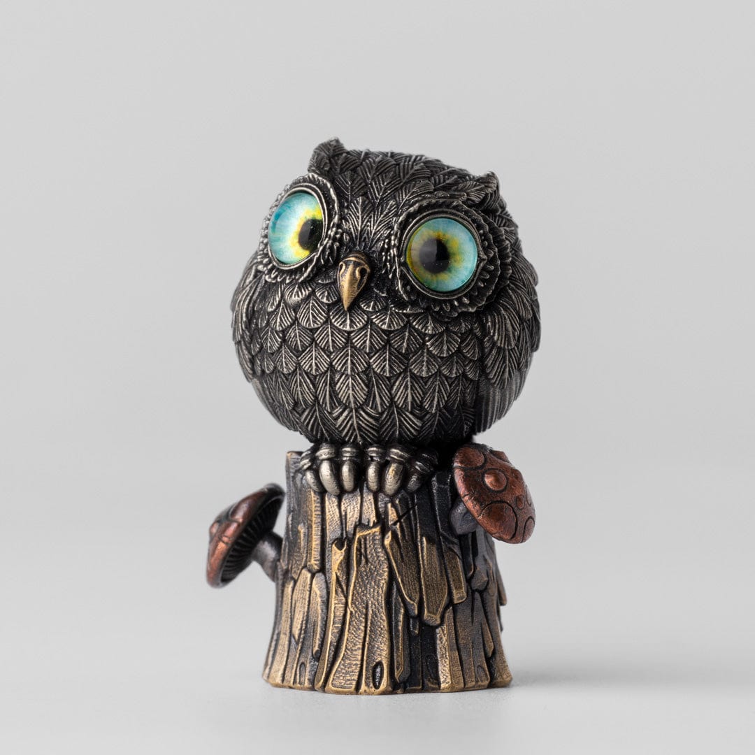 LY EDC Other Owl Ornament Cupronickel-green eyes