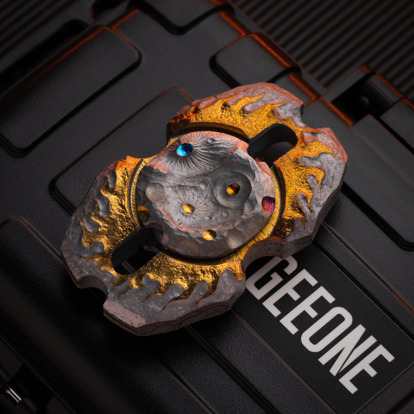 MACKIE Fidget Spinner PULSE Titanium (flame pattern) DIY