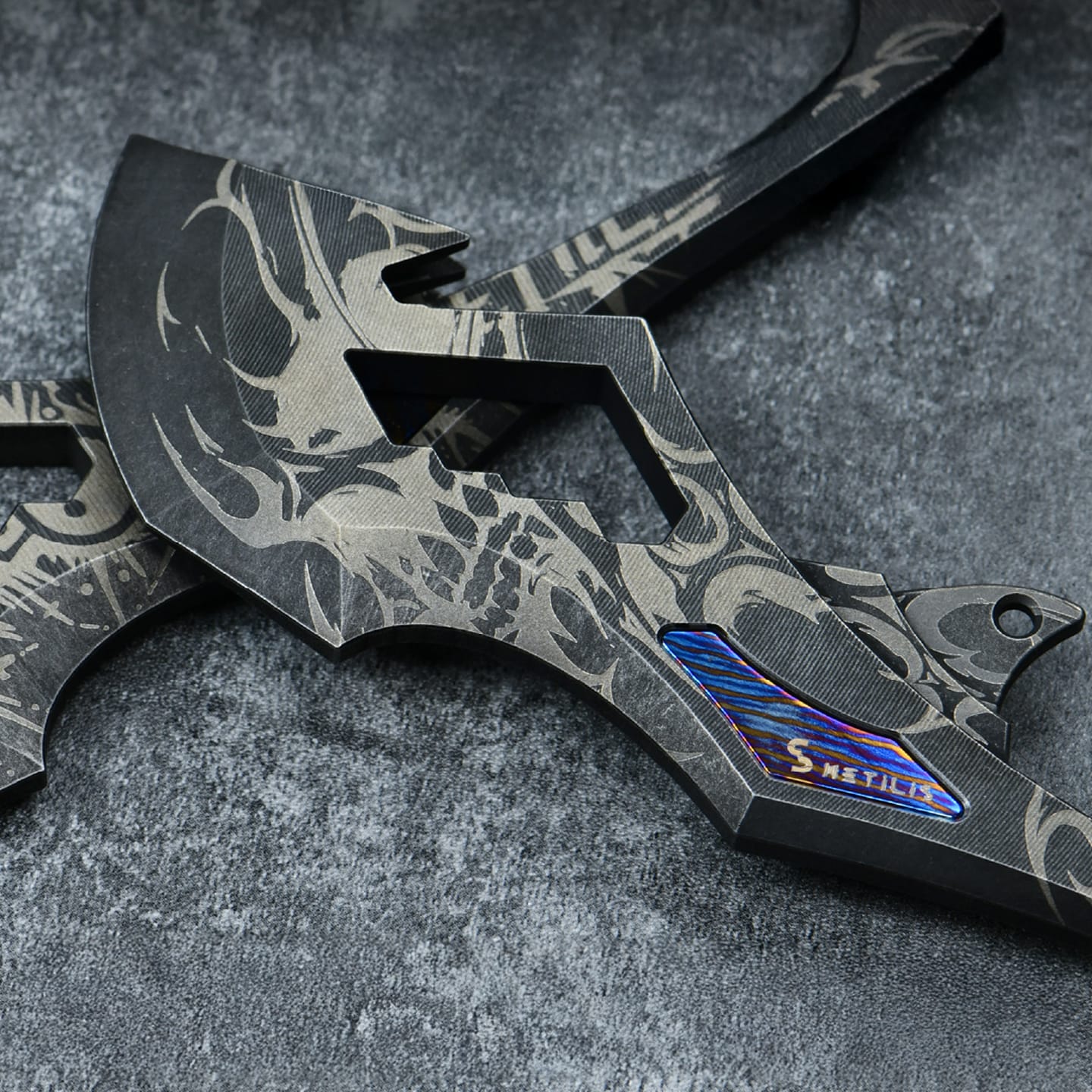 METILIS Multi Tool Depen Tactical Crowbar Stainless Steel+Mokuti (flame meteor pattern)
