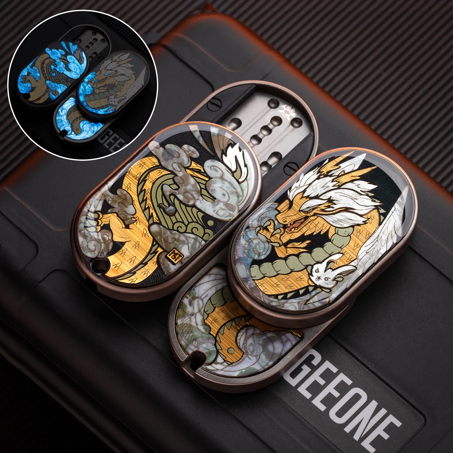 MOT Fidget Slider Groove Slider Groove (Crystal Sealing Version) / Titanium dragon-photolithography PET luminous coating