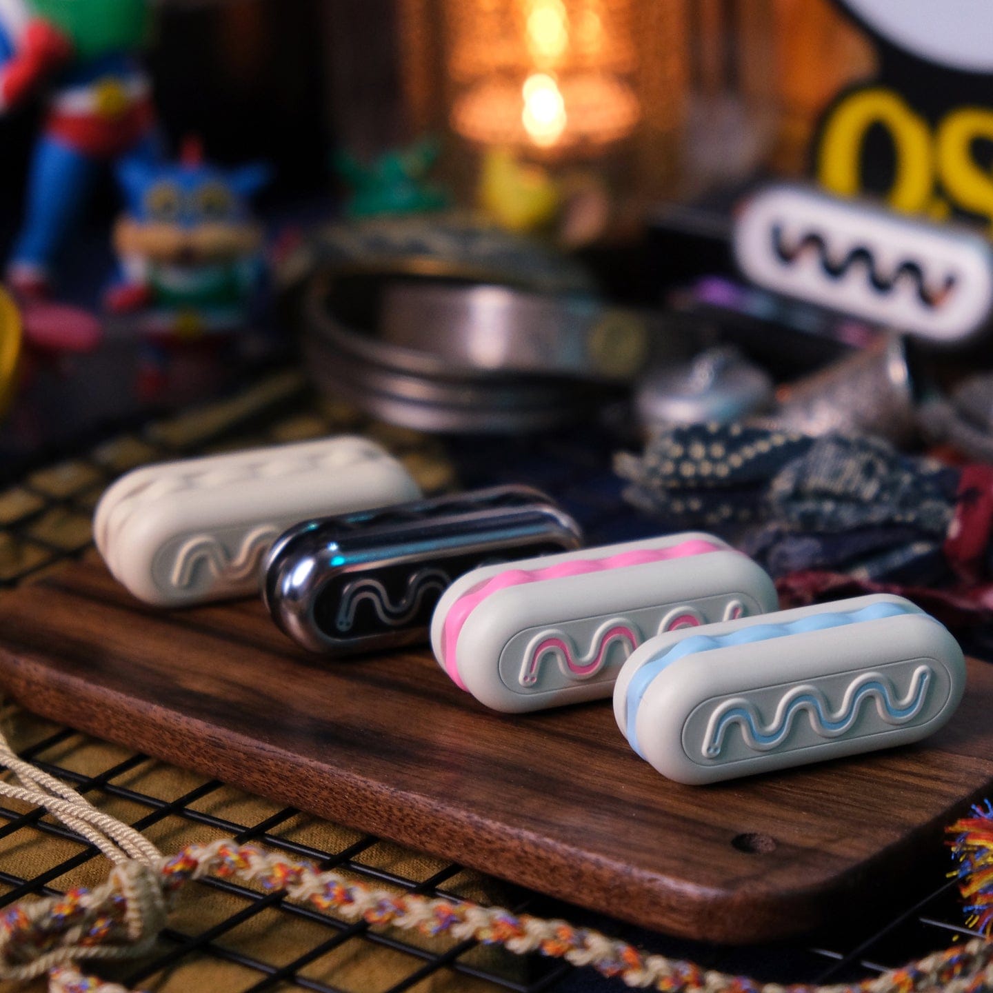 OS EDC, MINI Burger, Mechanical Slider, Fidget Slider