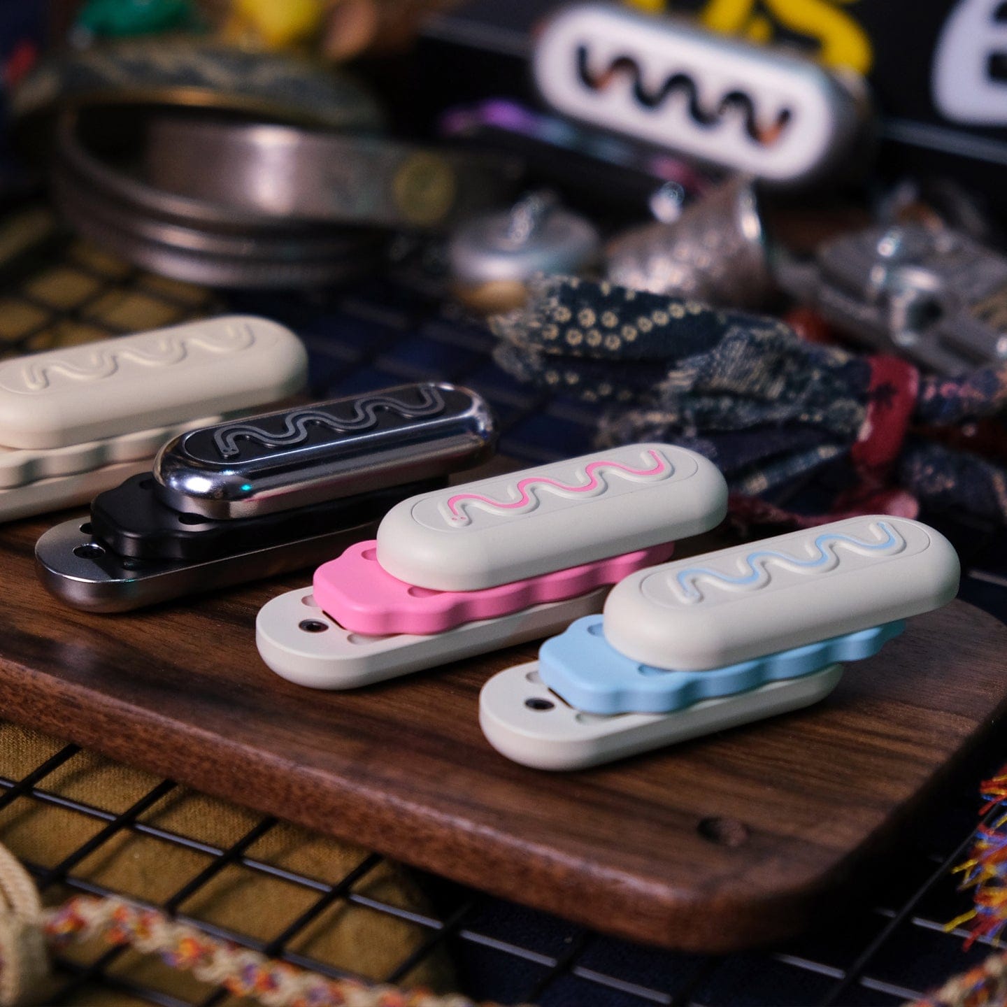 OS EDC, MINI Burger, Mechanical Slider, Fidget Slider