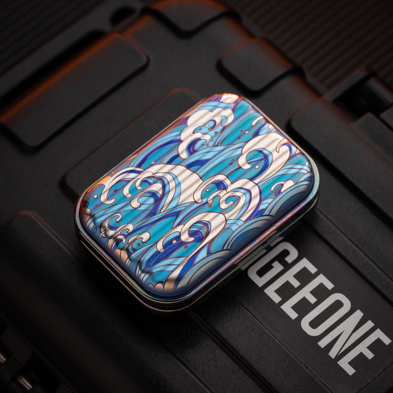 Osseous Point Studio Fidget Slider Travel Titanium-wave