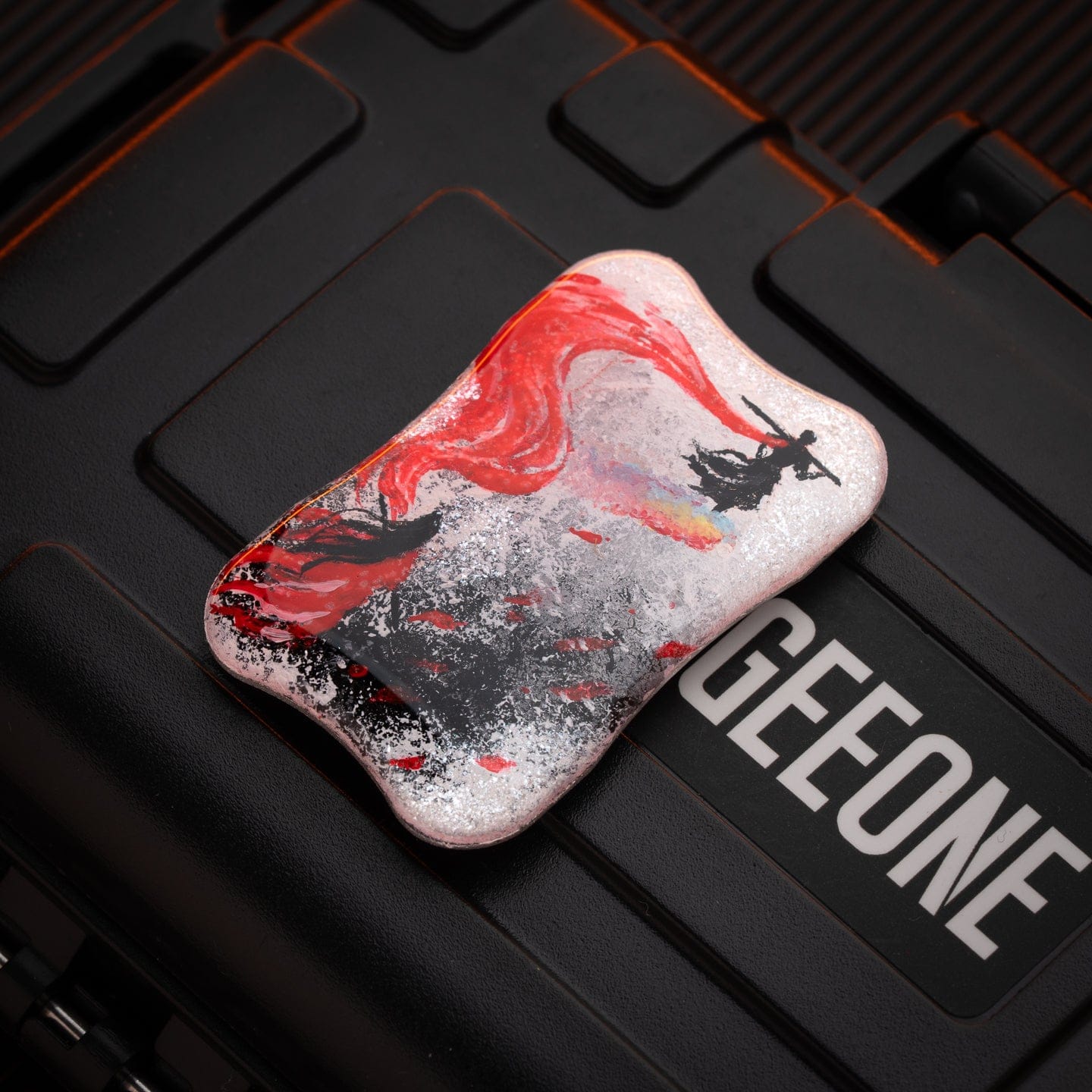 Peacock Fidget Slider Aura Sand Aura Sand Plate-Cloisonné / Lifelong live-1pc (hand-drawn) without main body