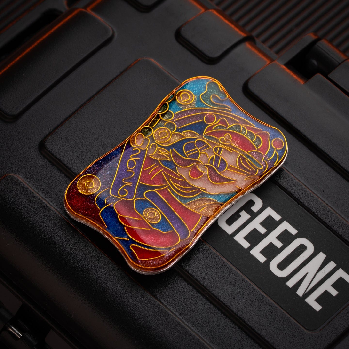 Peacock Fidget Slider Aura Sand Aura Sand Plate-Cloisonné / Wealth God-short beard (1pc) without main body