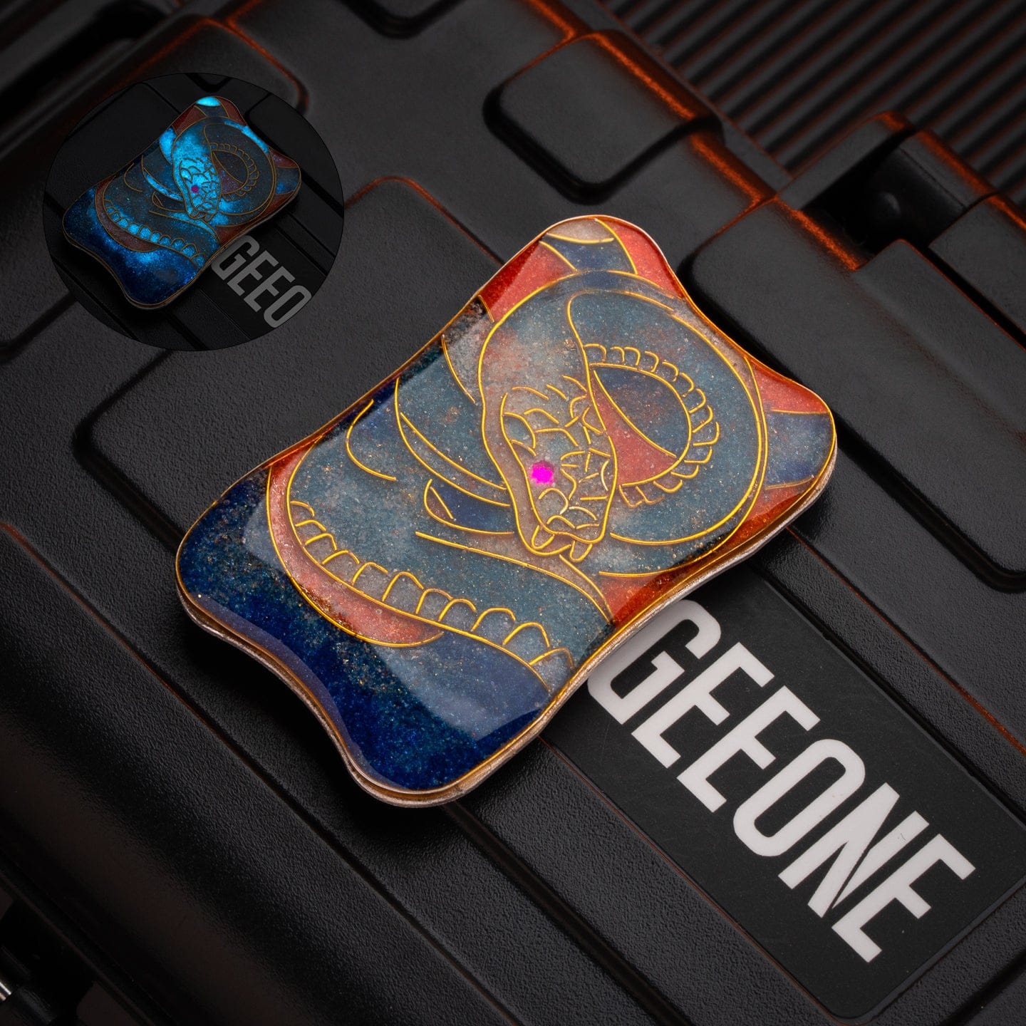 Peacock Fidget Slider Aura Sand Aura Sand Plate-The Chinese zodiac (Cloisonné) / Snake (1pc) without main body