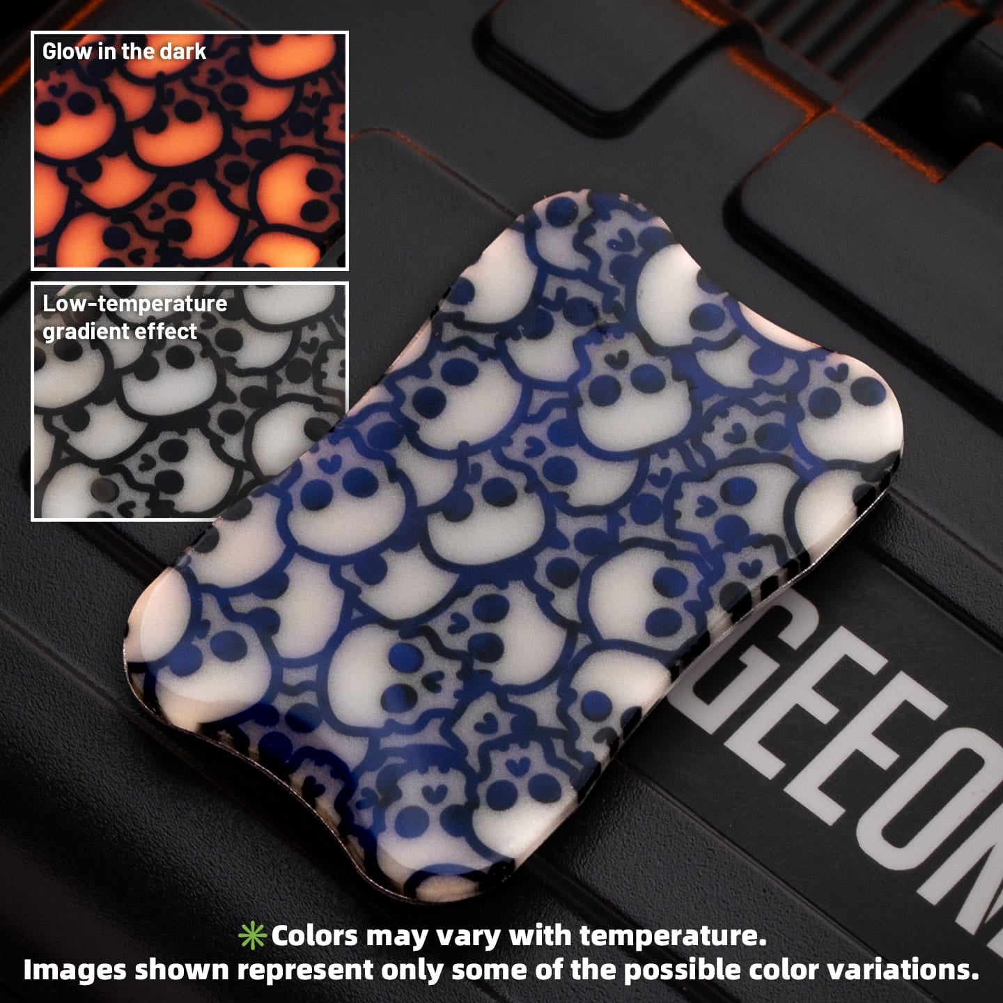 Peacock Fidget Slider Aura Sand Aura Sand Plate (without main body) / White Bone (1pc) - Glow in the dark