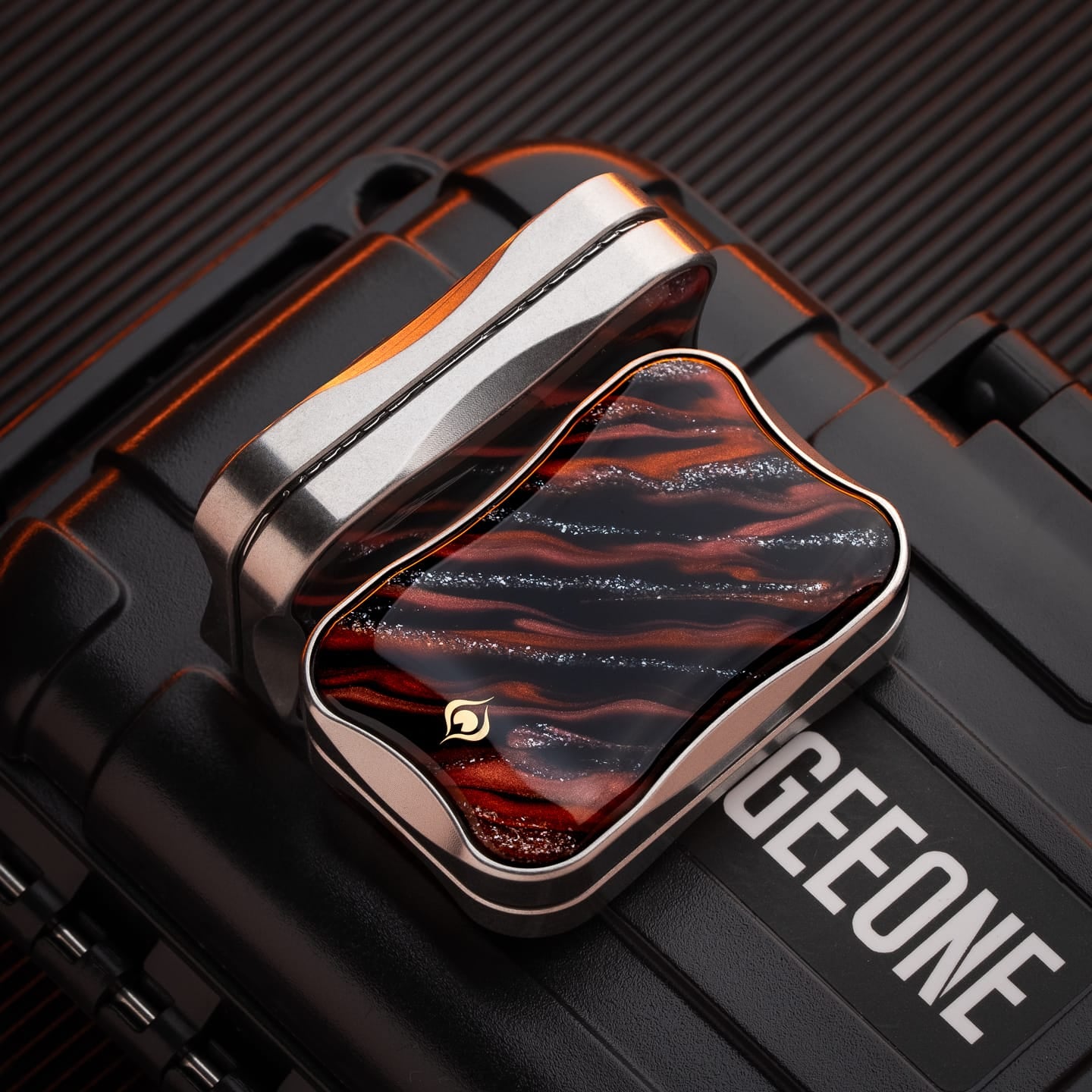 Peacock Fidget Slider Aura Sand Aura Sand / Stainless Steel-ember (slim version) GEEONE exclusive