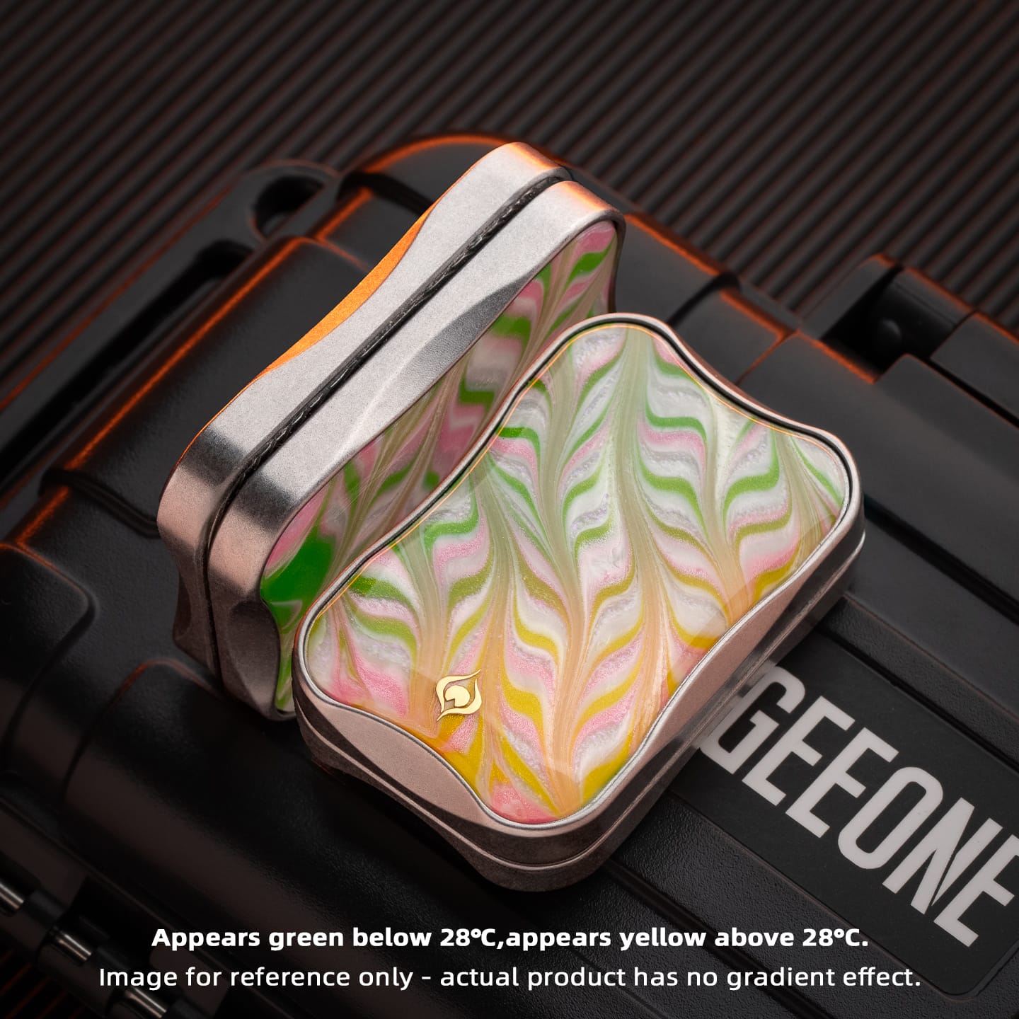 Peacock Fidget Slider Aura Sand Aura Sand / Stainless Steel-flower message (slim version)