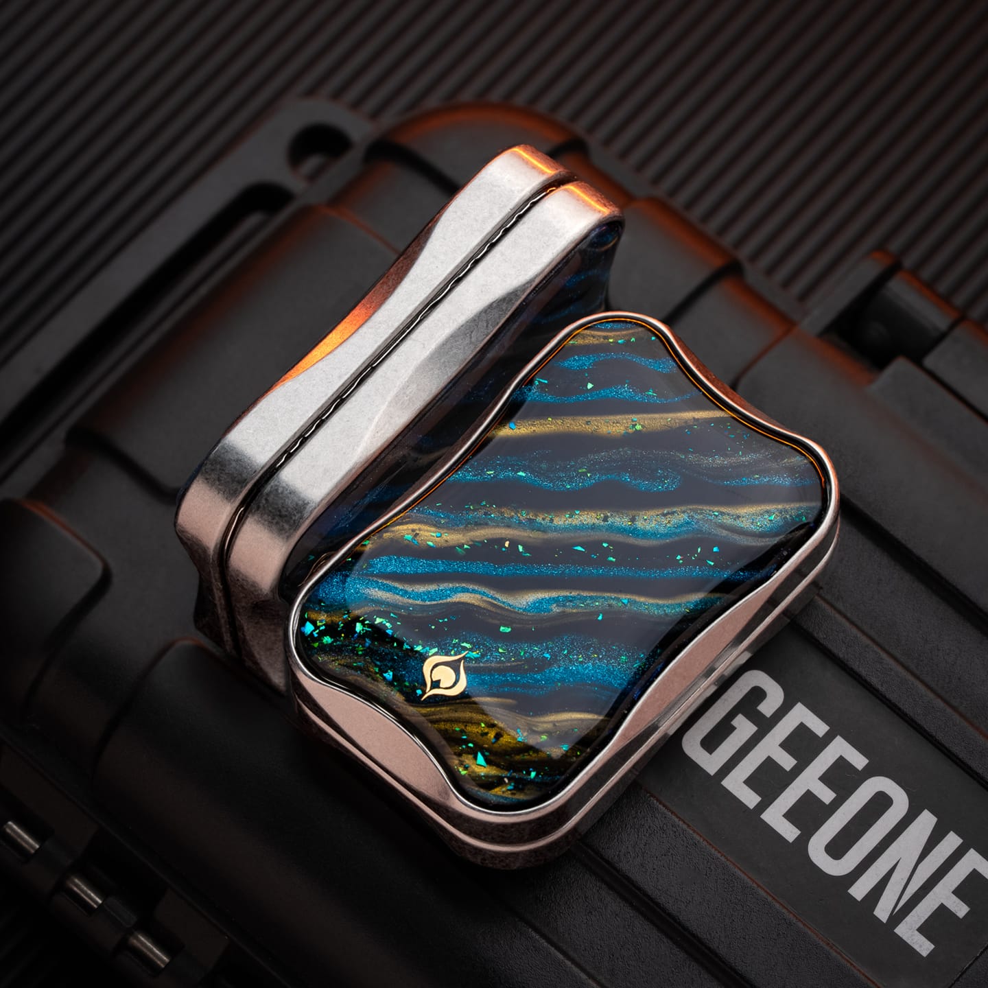 Peacock Fidget Slider Aura Sand Aura Sand / Stainless Steel-star cloud (slim version)