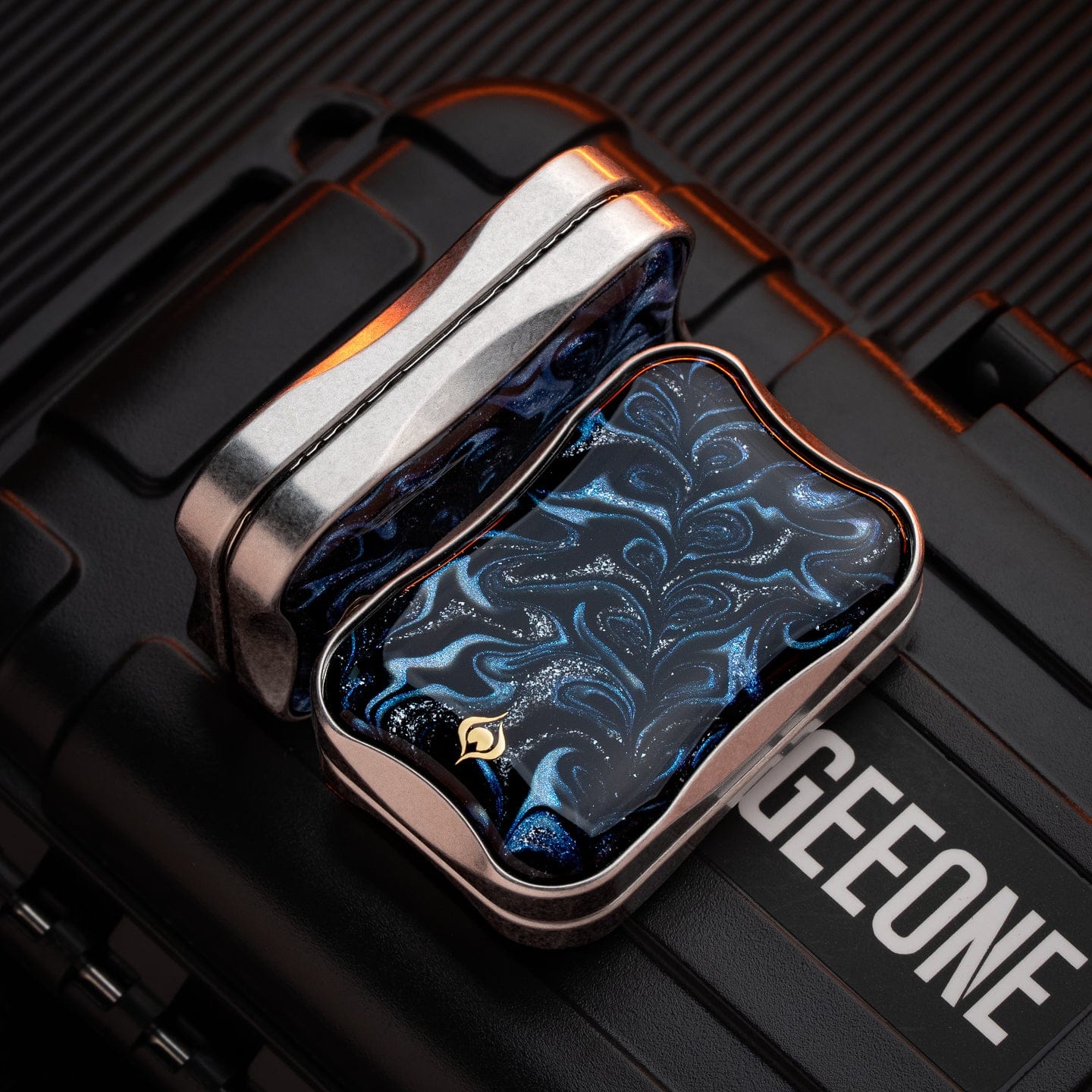 Peacock Fidget Slider Aura Sand Stainless Steel-winter (slim version)