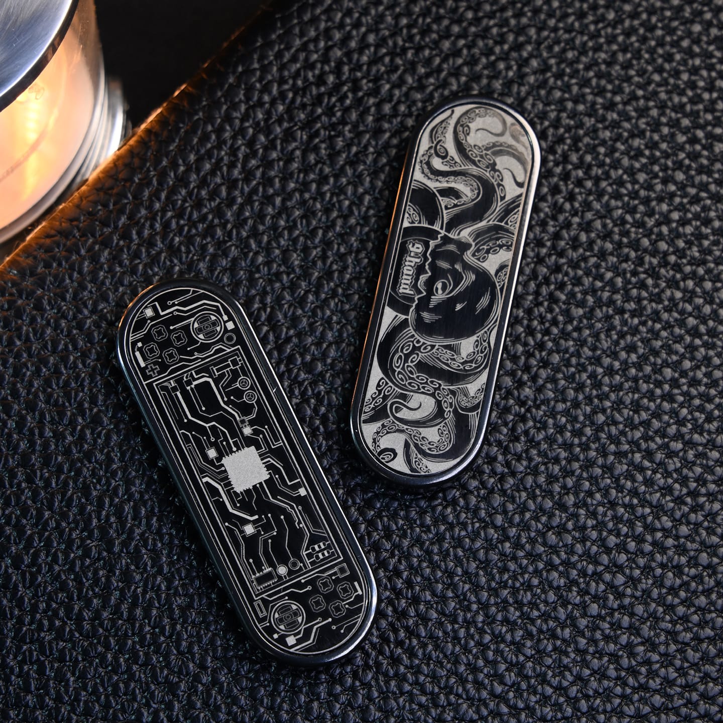 TIER I Fidget Slider Guan Dan Mini PEEK+SS laser engraving (9 hand&TIER I)