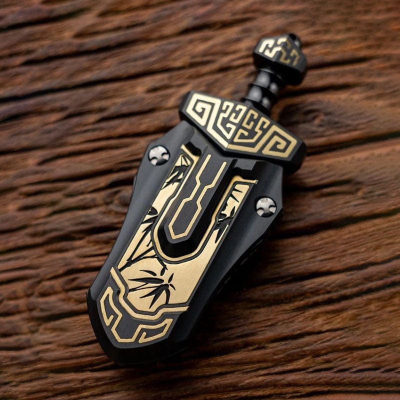 WANWU Fidget Slider Taia Sword Blackened Zirconium-bamboo