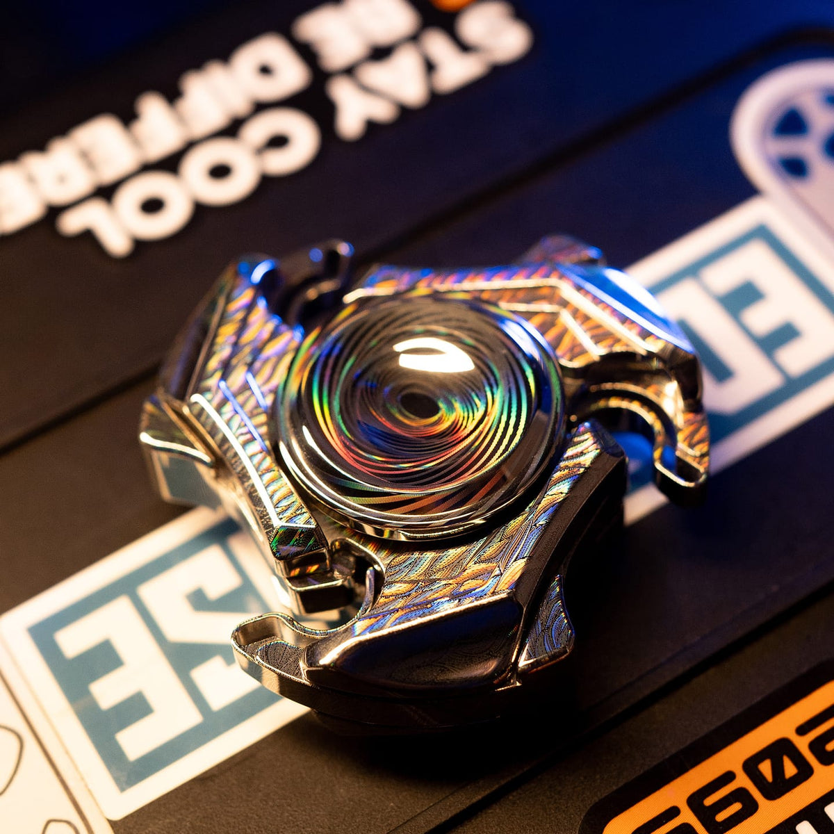 WELL BEAN Fidget Spinner Veiled Edge Stainless Steel-Colorful