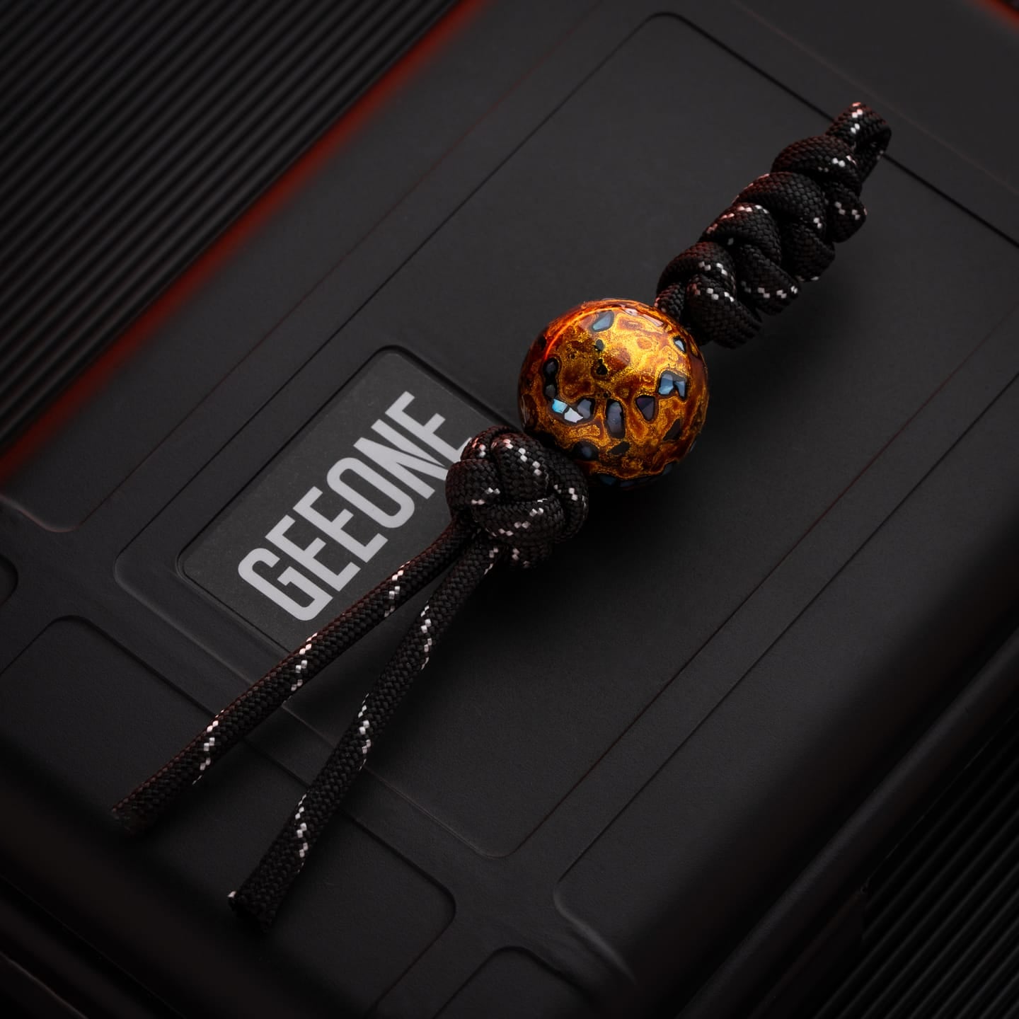 Wood&Flower 只禁优惠代码 Lacquer Lanyard Bead Sandalwood-golden