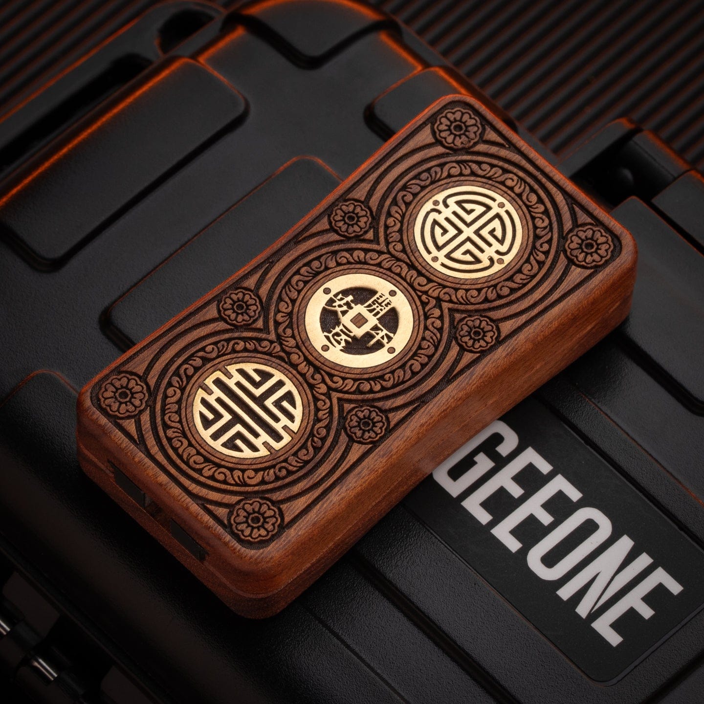 Wood&Flower Fidget Slider Flower Slider (Rectangular) Rosewood-luck