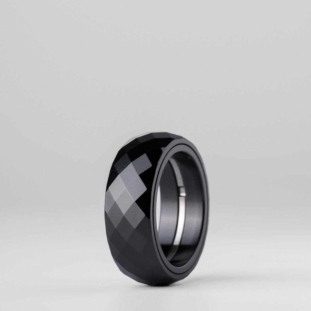 YEDC Fidget Slider Pig Ring (Black diamond)