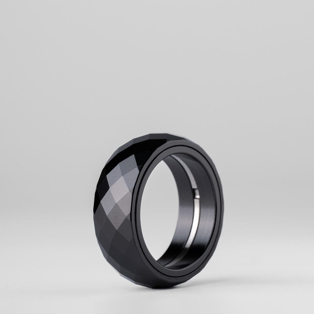YEDC Fidget Slider Pig Ring (Black diamond)