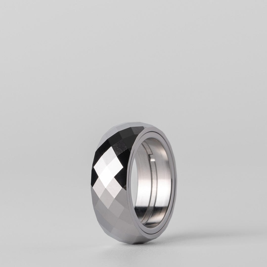 YEDC, Pig Ring (silver diamond), Fidget Ring