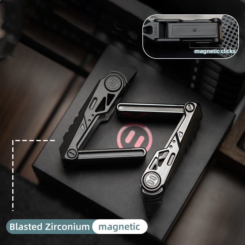 YEDC Fidget Slider Razor 2.0 Blasted Zirconium-magnetic (ships in 7 days)