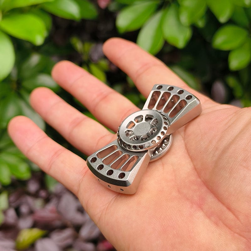 YH EDC Fidget Spinner Breeze Stonewashed Stainless Steel