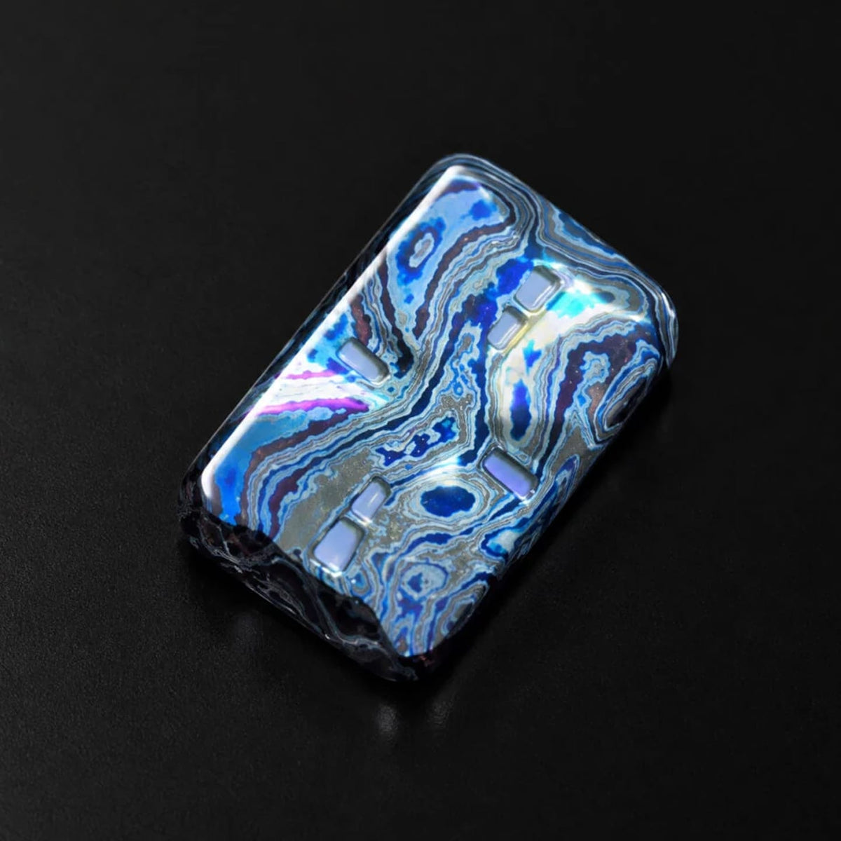 YY EDC 只禁优惠代码 Heart Feather Zircuti - Blue (ships in 30 days)