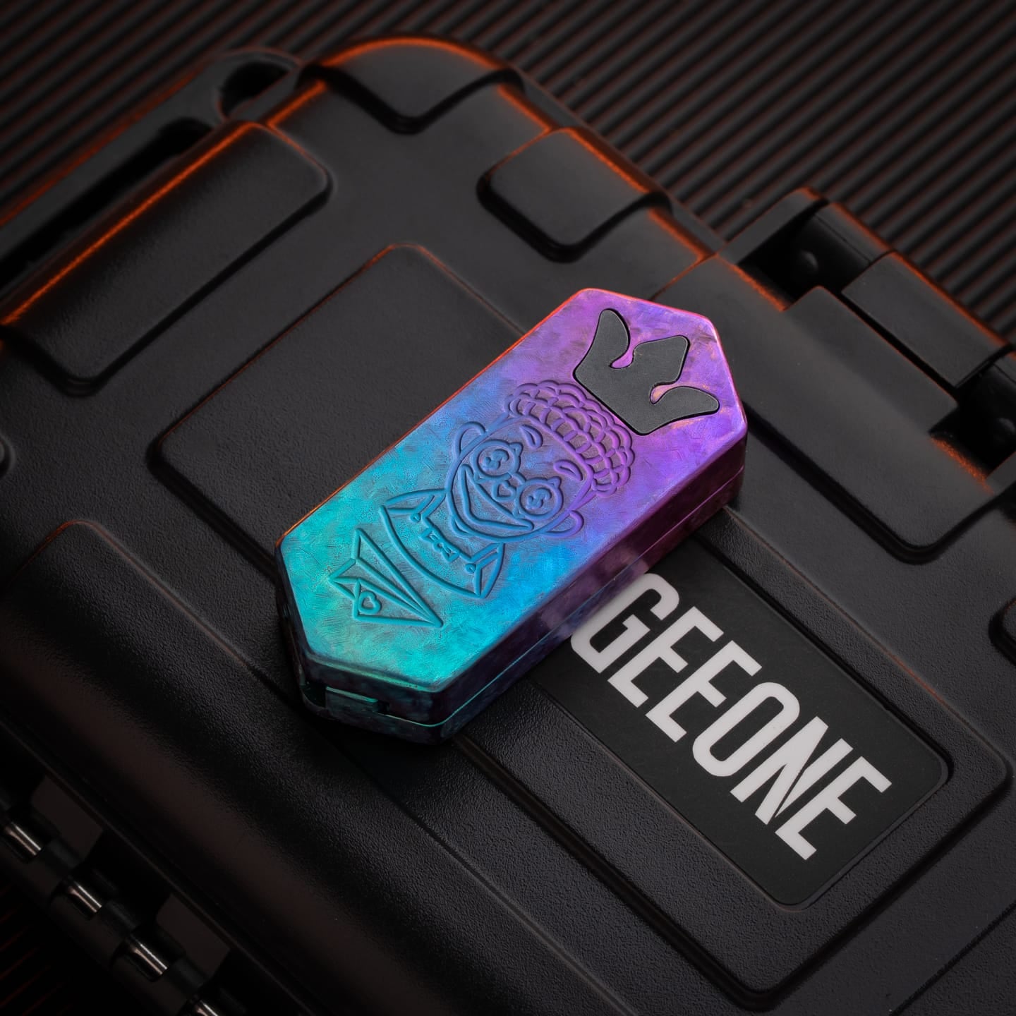 ZacLab Fidget Slider Plane Crystal Titanium-purple blue (mini version)