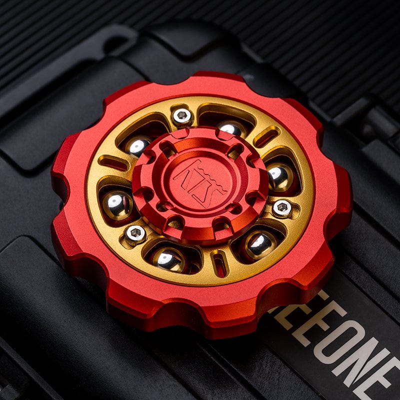 KTS Fidget Spinner Gear Storm Red/Gold Aluminum Alloy